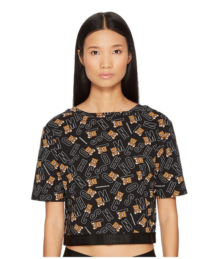 Moschino - Jersey Stretch Moschino Bear Letting T-shirt