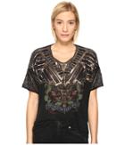 The Kooples - Sport Embroidery Viscose Print T-shirt