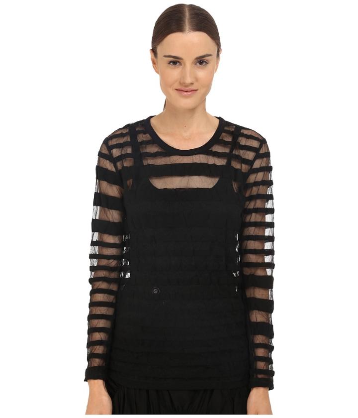 Y's By Yohji Yamamoto - Long Sleeve Striped Ruck T-shirt