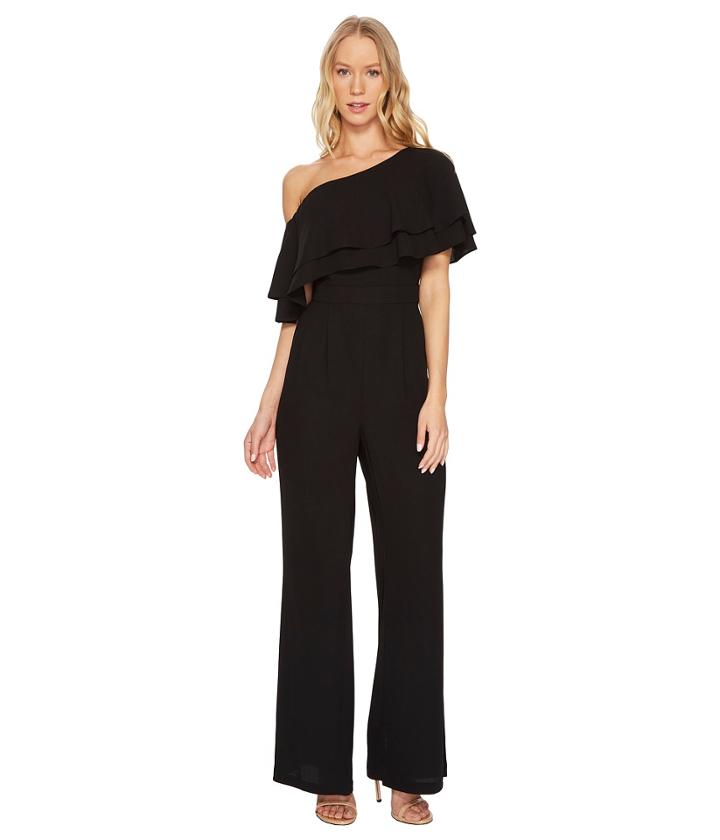Vince Camuto - One Shoulder Double Ruffle Jumpsuit