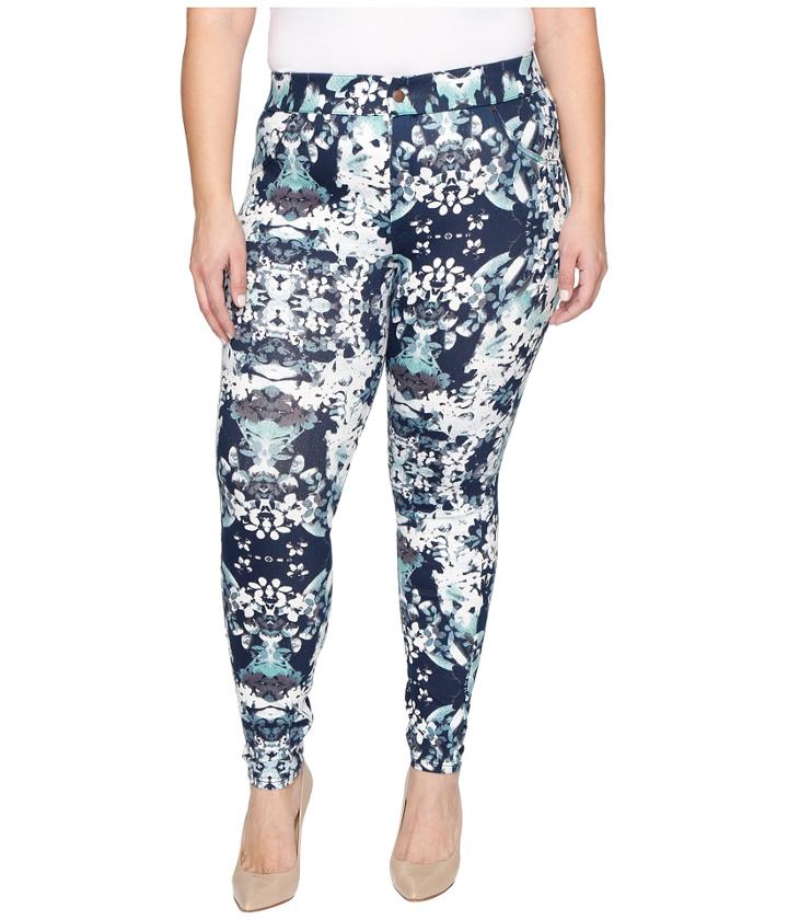Hue - Plus Size Bouquet Essential Denim Leggings