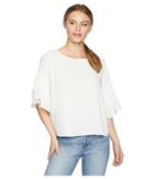 Vince Camuto Specialty Size - Petite Drop Shoulder Tiered Sleeve Textured Blouse