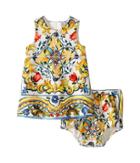 Dolce &amp; Gabbana Kids - Escape Maiolica Print Dress