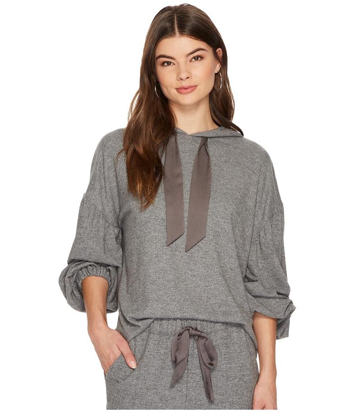 1.state - Hooded Sweatshirt With Satin Ties