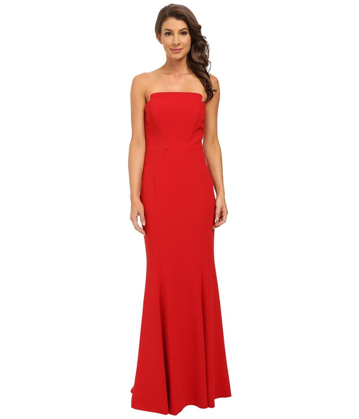 Jill Jill Stuart - Strapless Crepy Fitted Column Gown