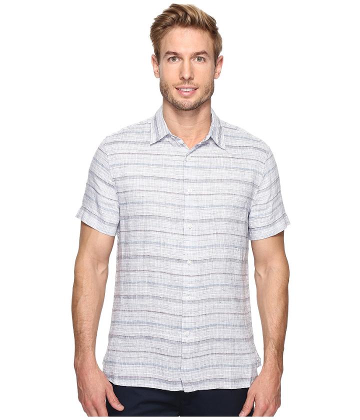 Perry Ellis - Space Dyed Stripe Linen Shirt