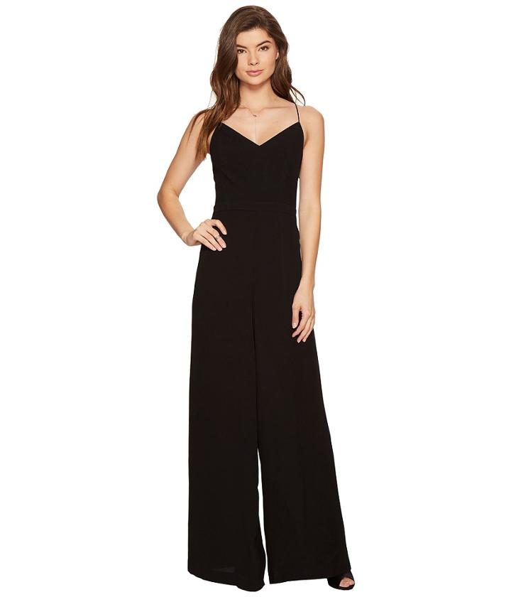 1.state - Lace-up Back Wide Leg Jumpsuit