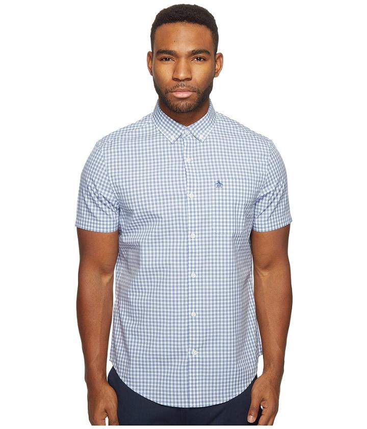 Original Penguin - Short Sleeve Gingham Jaspe Woven Shirt