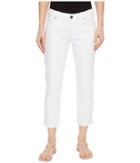 Kut From The Kloth - Amy Crop Straight Leg W/ Roll Up Fray In Optic White