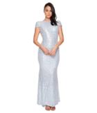 Badgley Mischka - Signature Cowl Back Stretch Sequin Gown