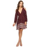 Brigitte Bailey - Femi Border Print Cold Shoulder Dress