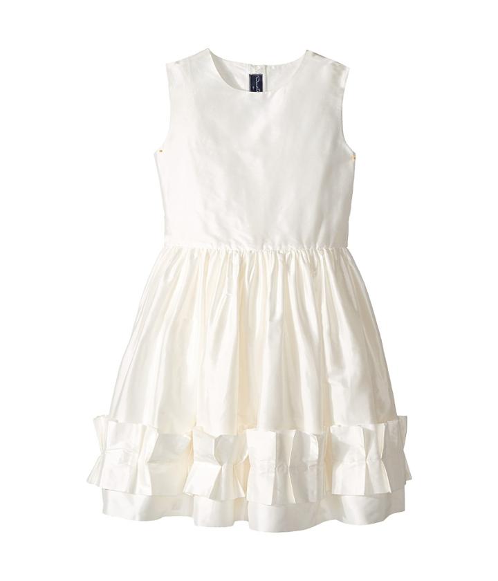Oscar De La Renta Childrenswear - Cherie Taffeta Dress W/ Origami Ruffle Detail