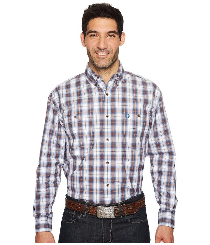 Wrangler - Long Sleeve George Strait Two-pocket Plaid