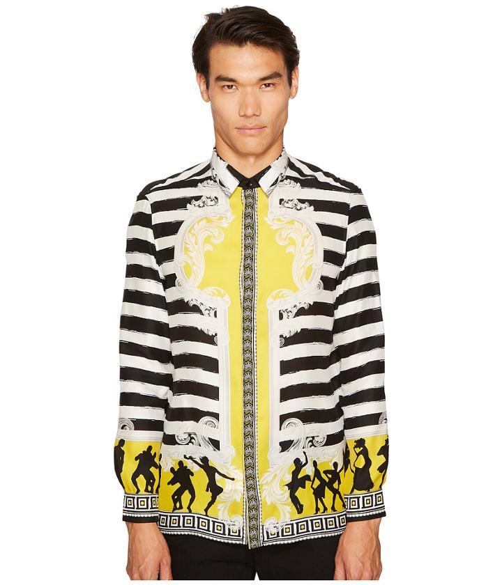 Versace Collection - Silk Striped Button Down