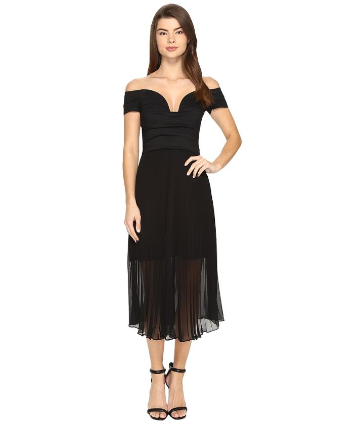 Nicole Miller - Solstice Cotton Metal Combo Party Dress