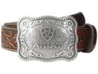 Ariat - Rectangle Rope Edge Shield Buckle Belt