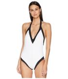 Trina Turk - Sunshine Jacquard V Plunge One-piece