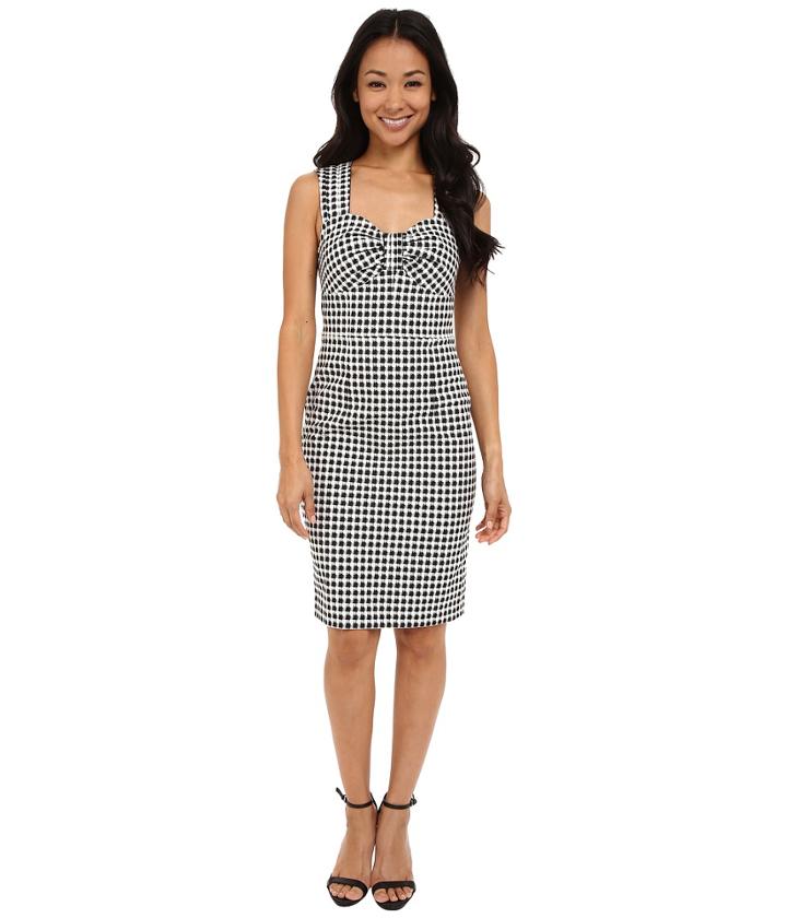 Adrianna Papell - Gingham Jacquard Dress