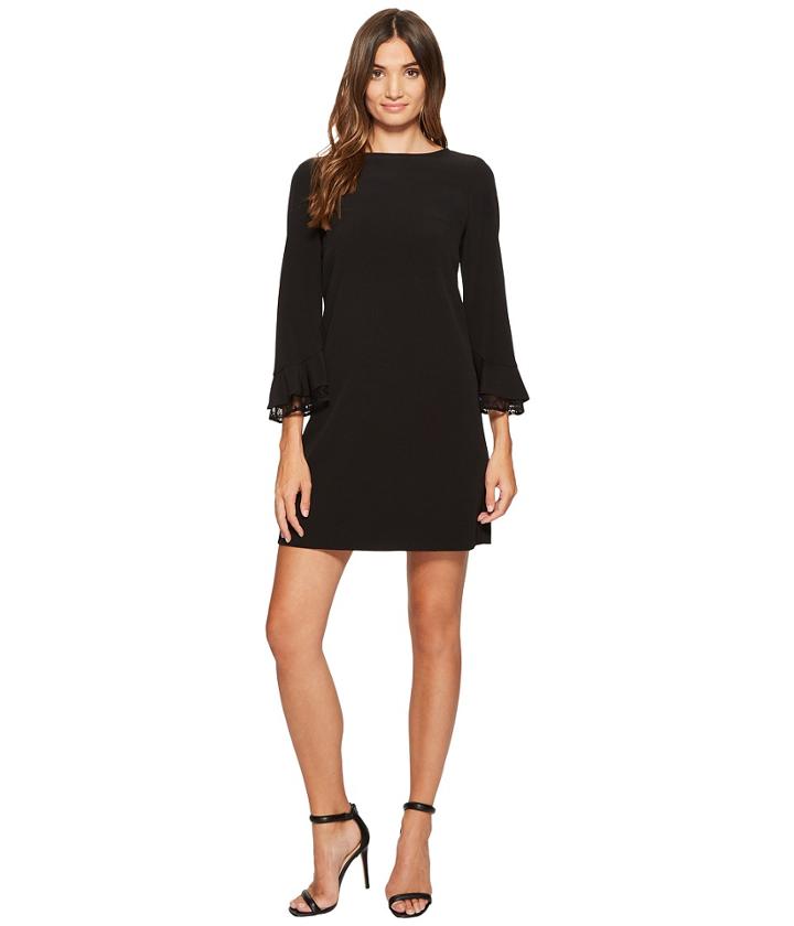 Tahari By Asl - Lace Yoke Shift Dress
