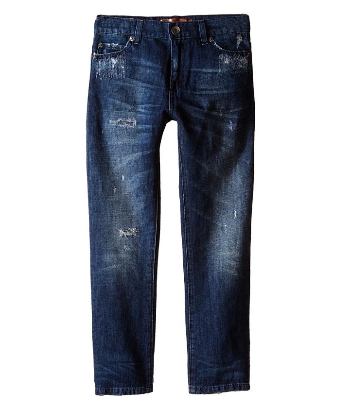 Dolce &amp; Gabbana Kids - Relaxed Distressed Denim In Medium Blue