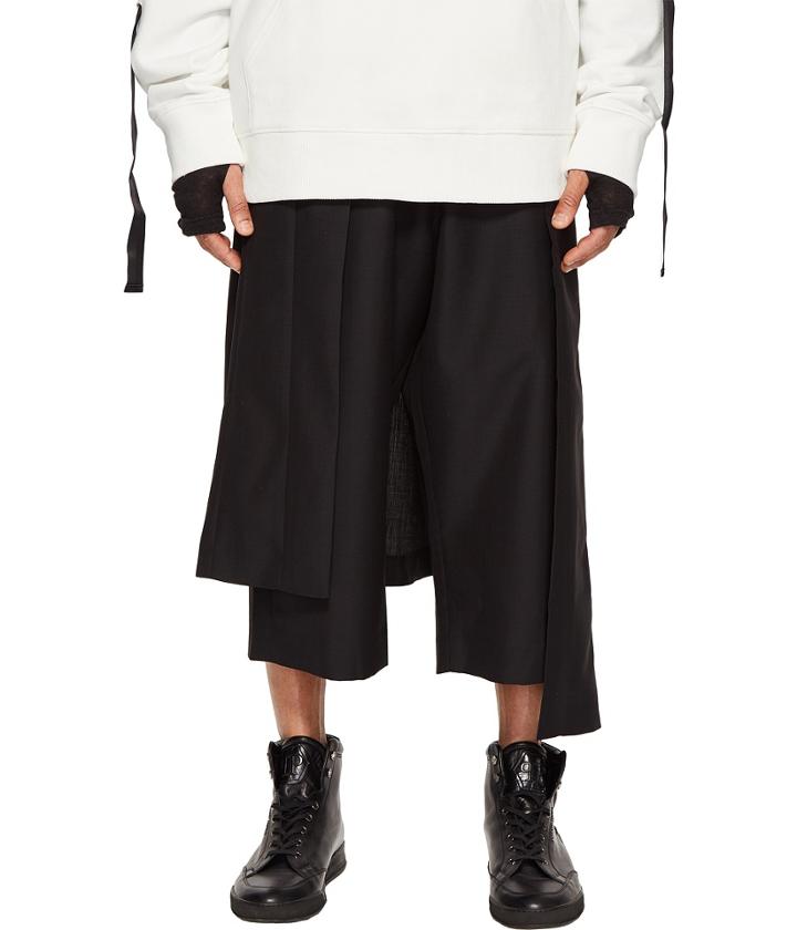 D.gnak - Asymmetric Skirt Layered Pants