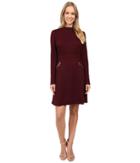 Maggy London - Diamond Knit Jacquard Fit And Flare