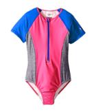 Speedo Kids - Short Sleeve Zip One-piece Swimsuit