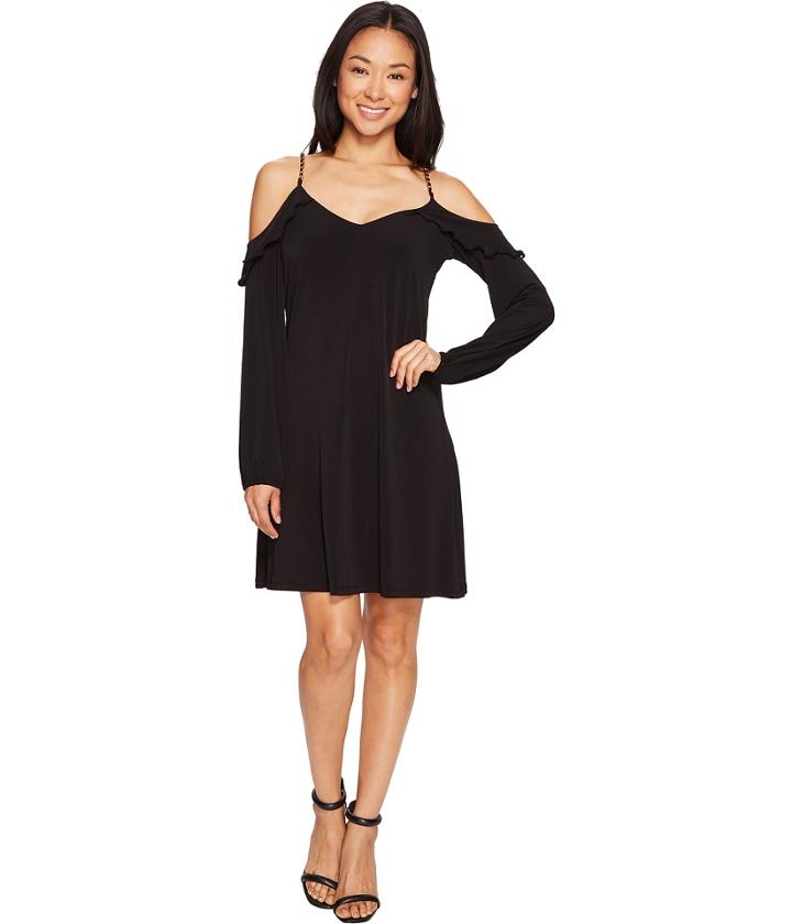 Michael Michael Kors - Cold Shoulder Chainstrap Dress