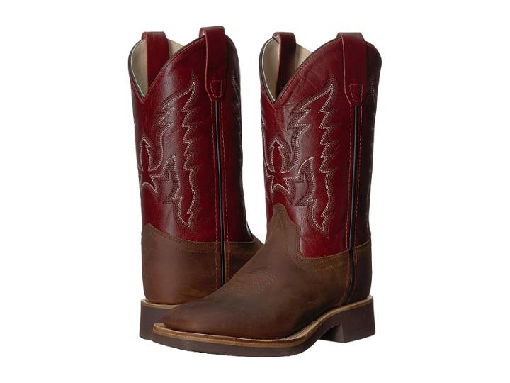 Old West Kids Boots - Broad Square Toe Crepe
