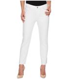 Liverpool - Maya Crop With Side Ankle Rivets In Comfort Stretch Denim In Bright White
