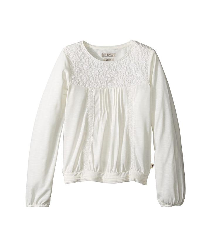 Lucky Brand Kids - Peasant Blouse With Crochet