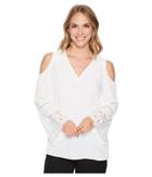 Calvin Klein - Cold Shoulder Blouse With Embroidery