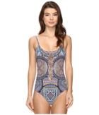 Red Carter - Tribal Daze Side Cut Out Tank Mio One-piece