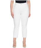 Nydj Plus Size - Plus Size Sheri Slim Ankle W/ Fray Hem In Optic White