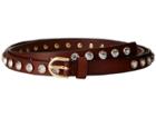 Michael Michael Kors - 16mm Veg Leather Belt With All Over Crystal Studs