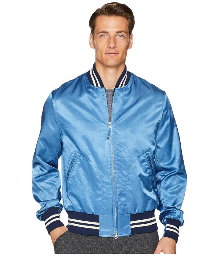 Todd Snyder + Champion - Indigo Satine Varsity Jacket