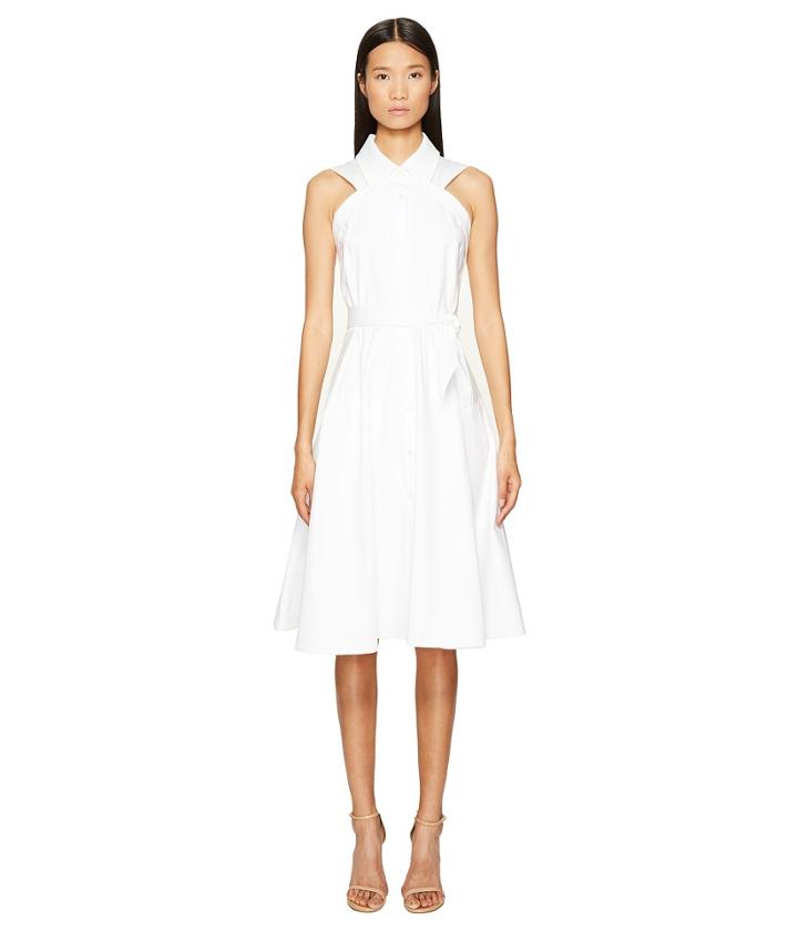 Zac Posen - Bonded Cotton Sleeveless Shirtdress