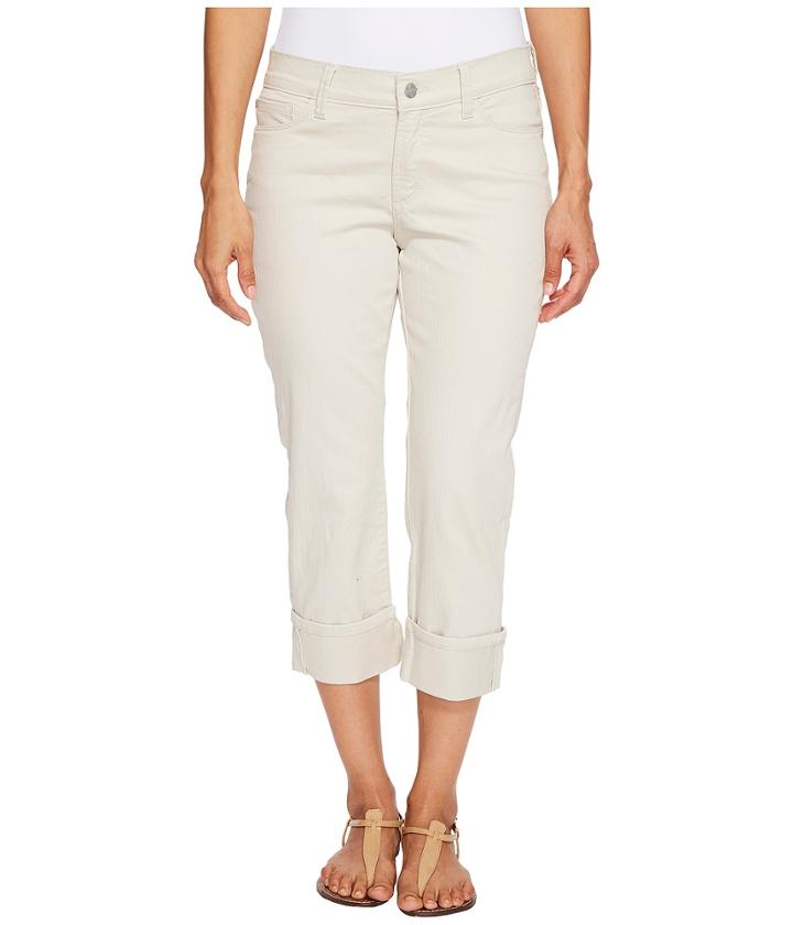 Nydj Petite - Petite Dayla Wide Cuff Capris In Clay