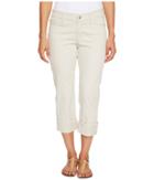 Nydj Petite - Petite Dayla Wide Cuff Capris In Clay