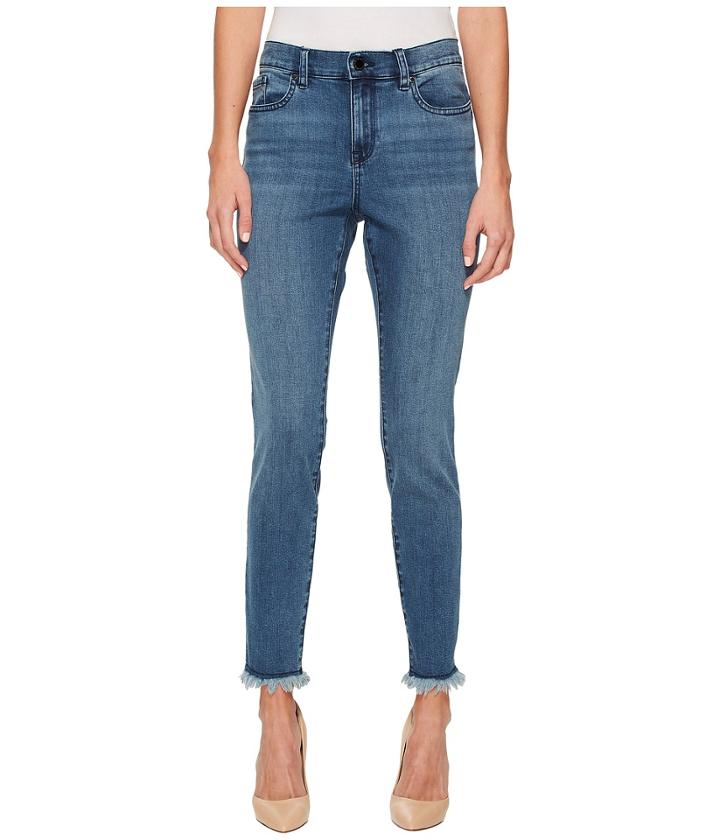 Ivanka Trump - Denim Fringe Boot Leg Jeans In Vintage