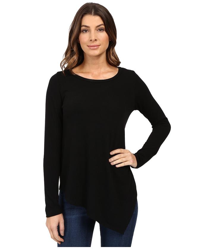 Karen Kane - Long Sleeve Angled Hem Top