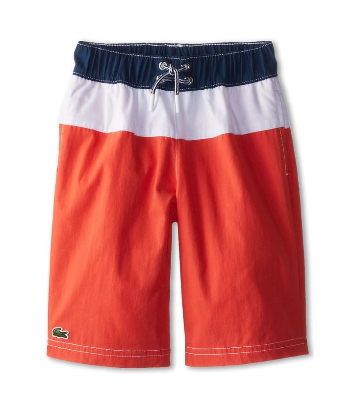 Lacoste Kids - Bold Stripe Swim Trunk