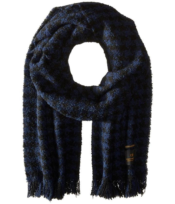 Scotch &amp; Soda - Chunky Boucle Yarn Scarf In Graphic Pattern
