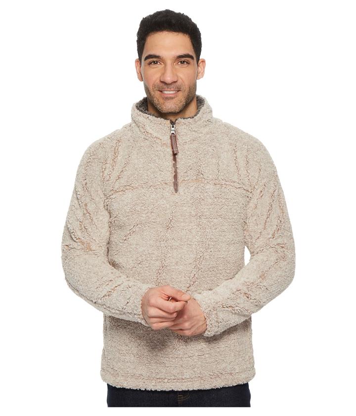 True Grit - Luxe Melange Shearling 1/4 Zip Pullover