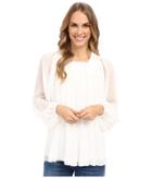 Adrianna Papell - Crinkle Chiffon Pleated Blouse
