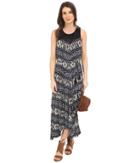 Lucky Brand - Crochet Yoke Printed Dress
