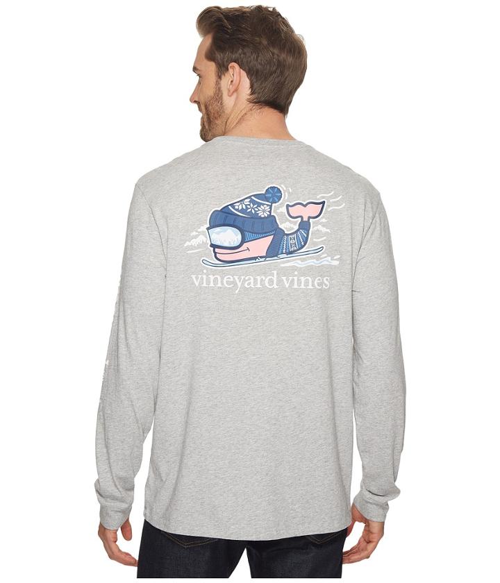 Vineyard Vines - Long Sleeve Downhill Ski Whale Pocket Tee