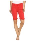 Liverpool - Hayden Rolled-cuff Bermuda In Pigment Dyed Slub Stretch Twill In Ribbon Red