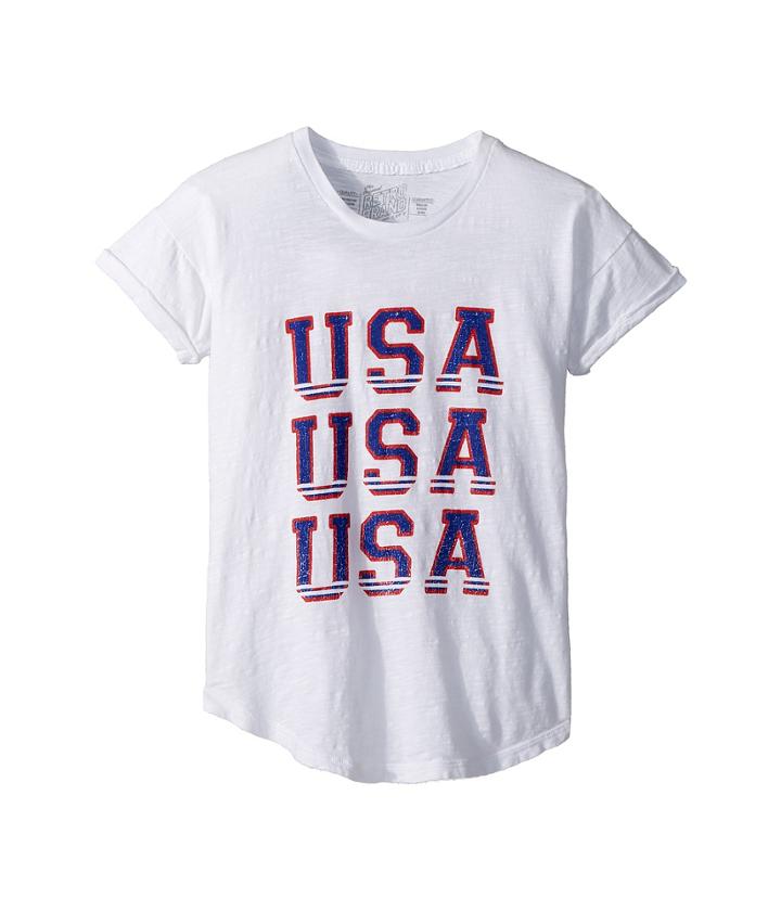 The Original Retro Brand Kids - Rolled Short Sleeve Slub Usa Tee