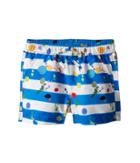 Stella Mccartney Kids - Taylor Striped Paint Splatter Swim Trunks